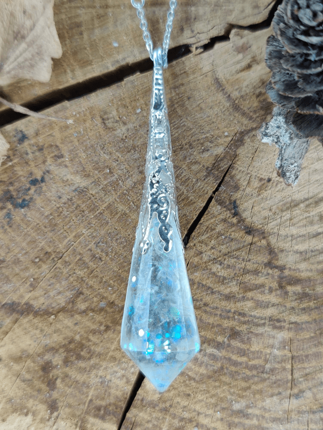 Collier Antre Lumières cristallin et perles de verre