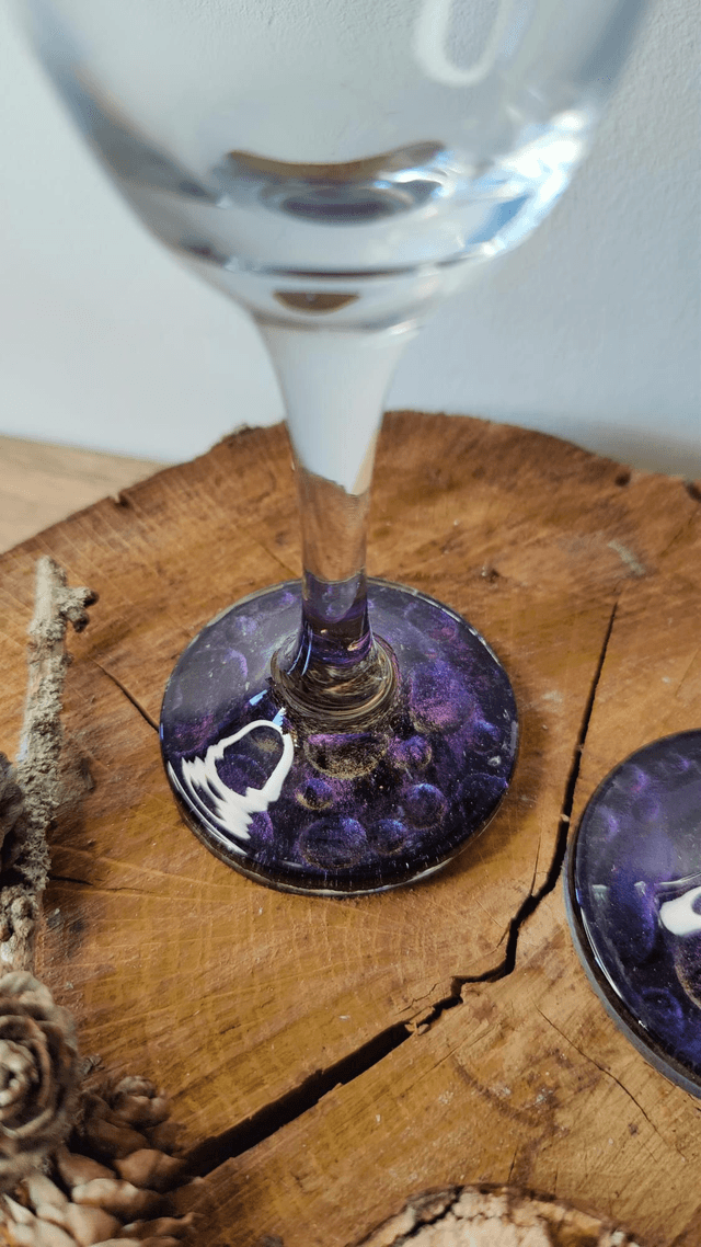 Duo de Verres à bulles Fantasy Papillons Étincelant 