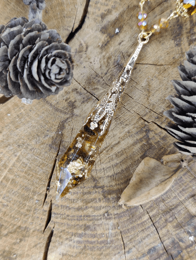 Collier Antre Lumières Antique, Organza et perles