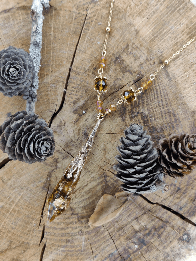 Collier Antre Lumières Antique, Organza et perles